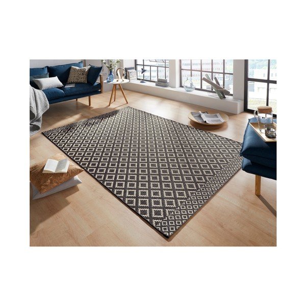 Tappeto nero e beige Minnia, 130 x 190 cm - Zala Living-image-1