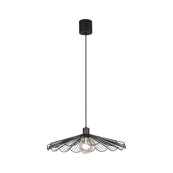 Lampadario nero in metallo con paralume in metallo ø 50 cm Margarita – Reality