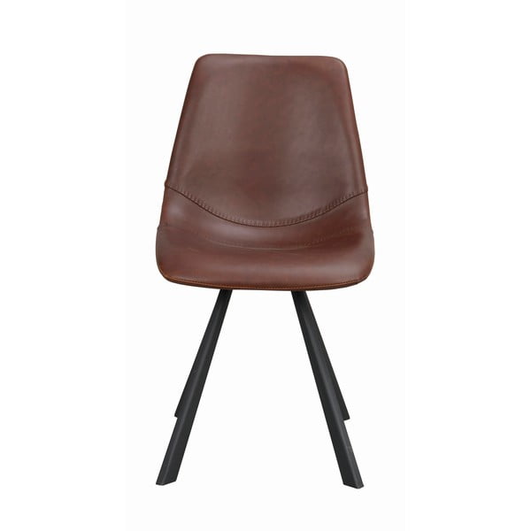 Sedia da pranzo marrone con gambe nere Alpha - Rowico-image-3