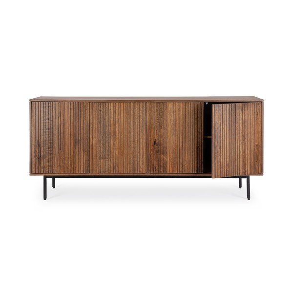 Credenza di colore naturale in mango massiccio 170x75x40 cm Tadita – Bizzotto-image-4
