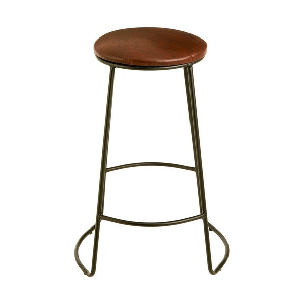 Sedia da bar nera/marrone imbottito (altezza della seduta 64 cm) Brixton – Premier Housewares-image-3