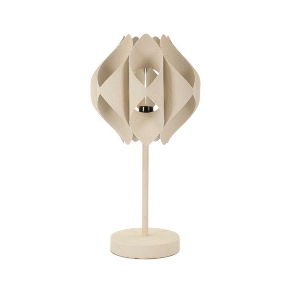 Lampada da tavolo beige con paralume in metallo (altezza totale 57 cm) Space – Mauro Ferretti