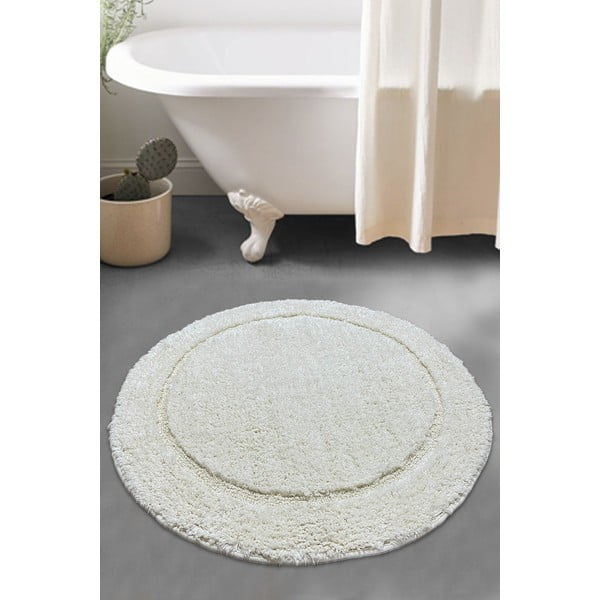 Tappeto da bagno color crema Wolle - Foutastic-image-1