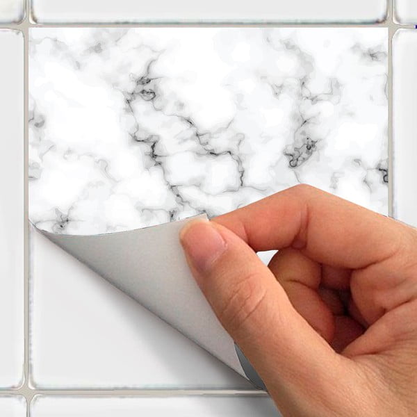 Set di adesivi per piastrelle 24 pz 10x10 cm Marble – Ambiance-image-3