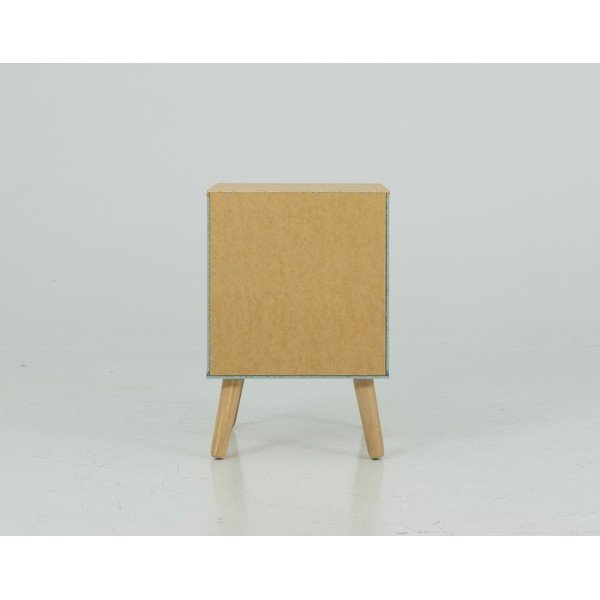 Comodino verde con gambe in legno di quercia Dot - Tenzo-image-1