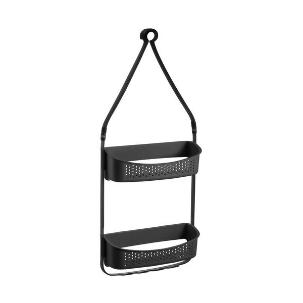 Mensola da bagno da appendere nera opaca in plastica Vesper – douceur d'intérieur