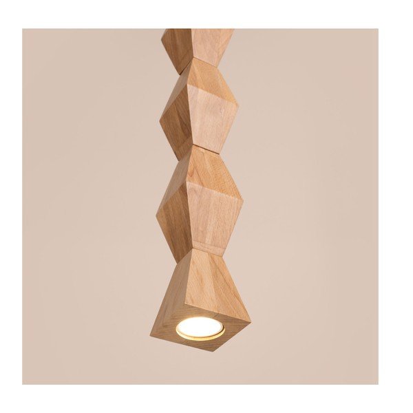 Lampadario di colore naturale in faggio massiccio ø 8 cm Cubo – Sollux-image-4
