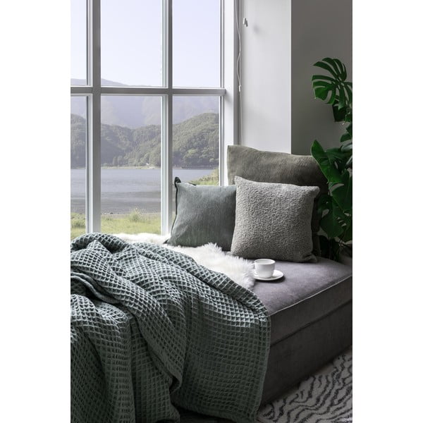 Cuscino decorativo marrone a coste, 40 x 40 cm - Tiseco Home Studio-image-1