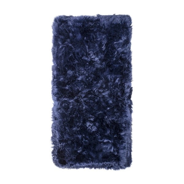 Tappeto in pelle di pecora blu scuro Zealand Natur, 70 x 140 cm - Royal Dream