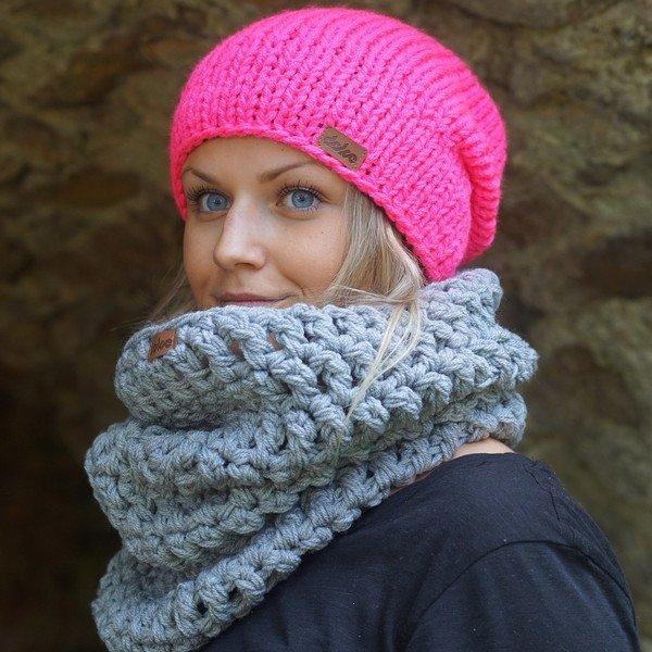 Cappello lavorato a mano Beanie rosa - DOKE-image-1