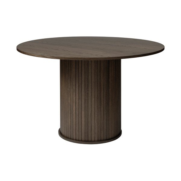 Tavolo da pranzo rotondo con effetto rovere ø 120 cm Nola – Unique Furniture