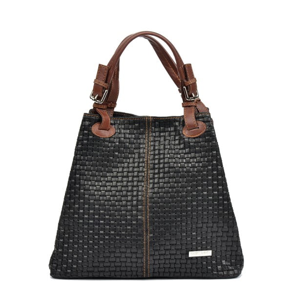 Borsa in pelle Seina 858 Nero - Isabella Rhea