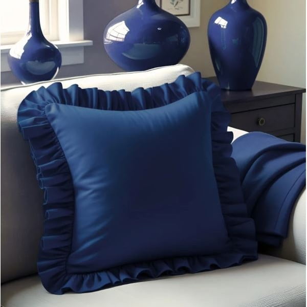 Federa decorativa in misto cotone 40x40 cm Ruffled – Mila Home-image-2