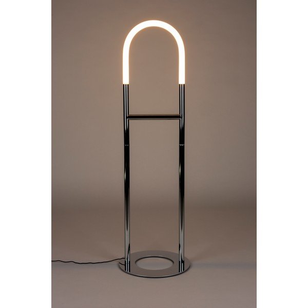 Lampada da terra LED argentata con intensità regolabile (altezza totale 135 cm) Arch – Zuiver-image-3