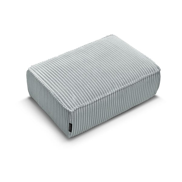 Poggiapiedi grigio chiaro con rivestimento in velluto a coste Chelsea – Bobochic Paris-image-4