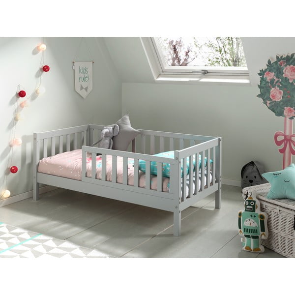 Letto Junior grigio per bambini, 70 x 140 cm Peuter - Vipack-image-1