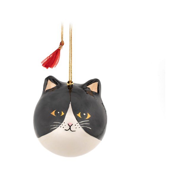 Decorazione per albero di natale in carta 8 cm Black Cat – Sass & Belle