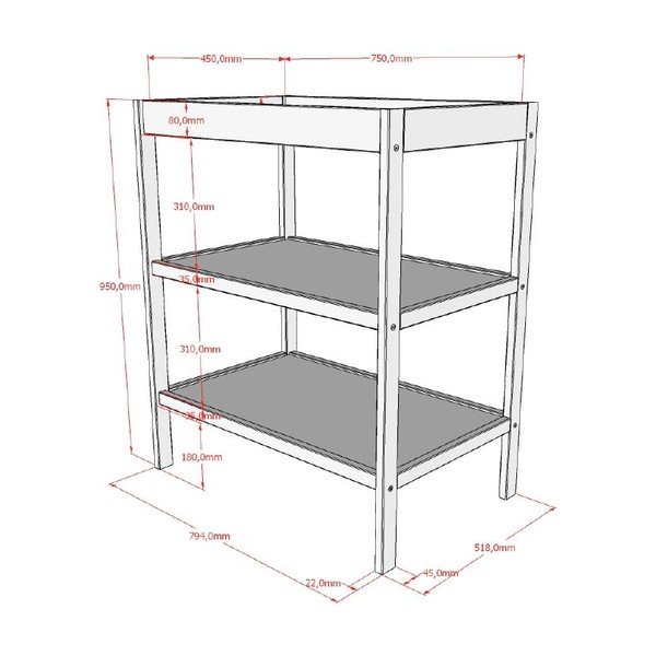 Fasciatoio marrone in faggio massiccio Dino – Vipack-image-2