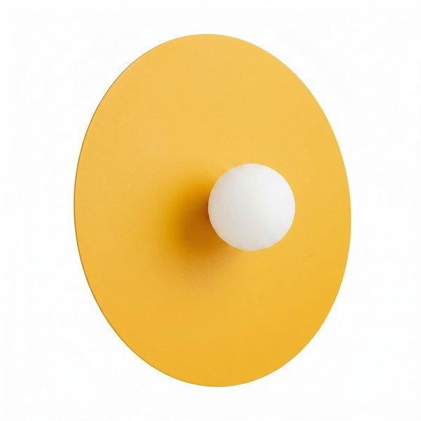 Lampada da parete gialla in metallo ø 50 cm AKE – Thoro