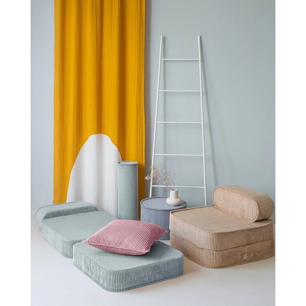 Cuscino per divano da bambini rosa con rivestimento in velluto a coste Block – Wigiwama-image-1