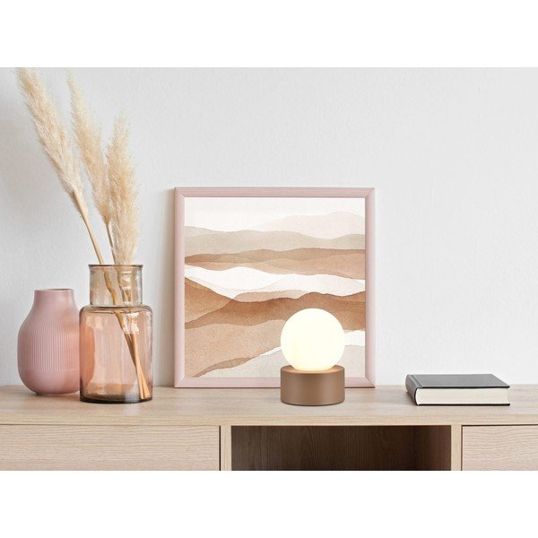 Lampada da tavolo bianco-marrone (altezza 17 cm) Countess - Reality-image-1