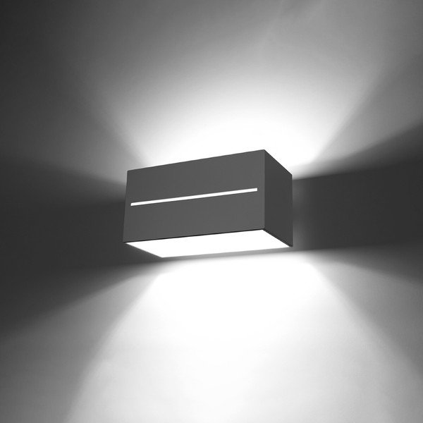 Lampada da parete grigia Lorum Maxi - Sollux-image-3