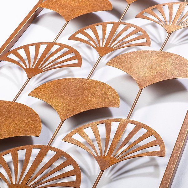 Decorazione murale in metallo 32x90 cm Gingko - Wallity-image-4