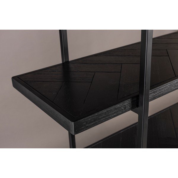 Libreria nera in legno esotico 140x146 cm Class - Dutchbone-image-4