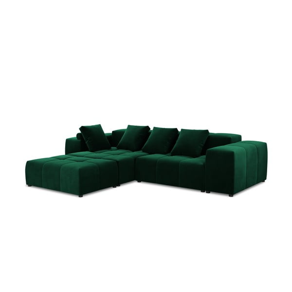 Divano angolare in velluto verde (variabile) Rome Velvet - Cosmopolitan Design-image-2