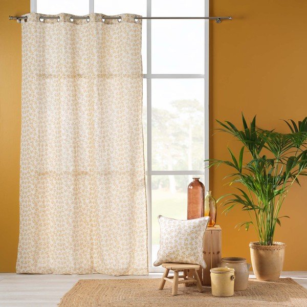 Tenda gialla e bianca 140x240 cm Maddy - douceur d'intérieur-image-2