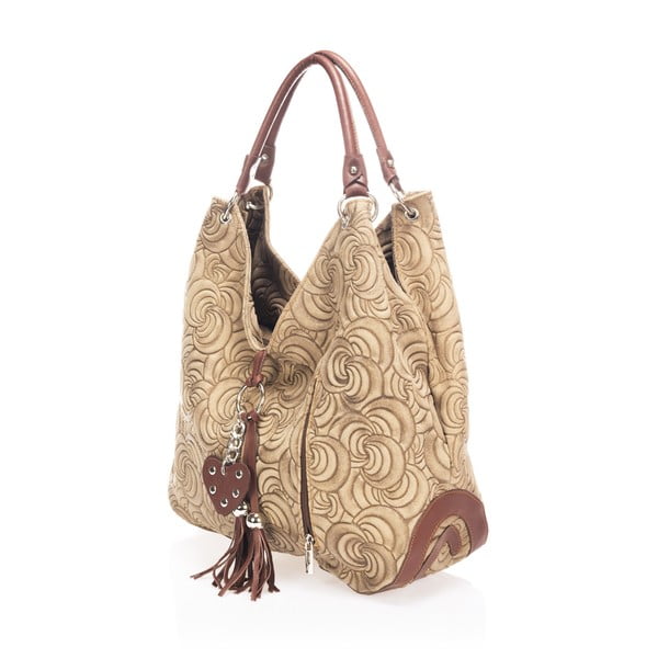 Borsa in pelle beige Sindy - Giorgio Costa-image-2