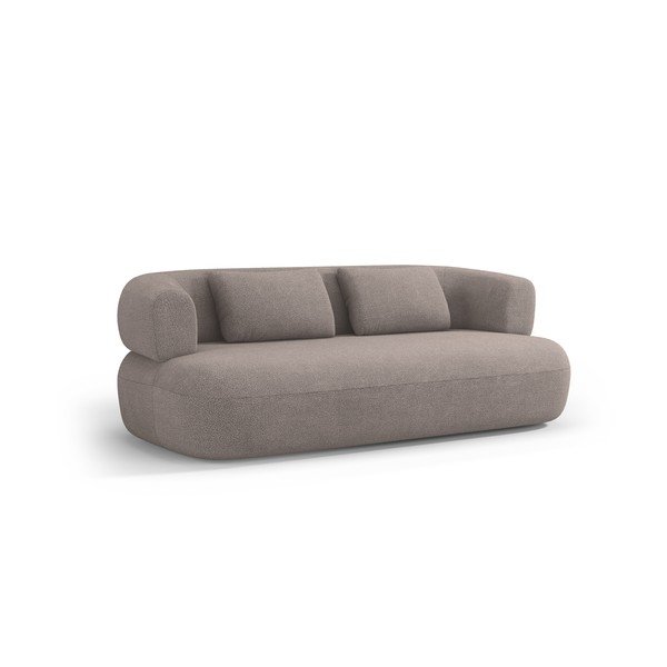 Divano marrone chiaro con rivestimento in bouclé 178 cm Jenny – Micadoni 