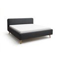Letto matrimoniale imbottito color antracite con contenitore con rete inclusa 160x200 cm Mattis – Meise Möbel