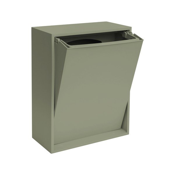 Cestino per la spazzatura verde polveroso in plastica riciclata per raccolta differenziata/da parete Recycling Box – ReCollector