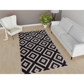 Tappeto lavabile nero 230x160 cm - Vitaus