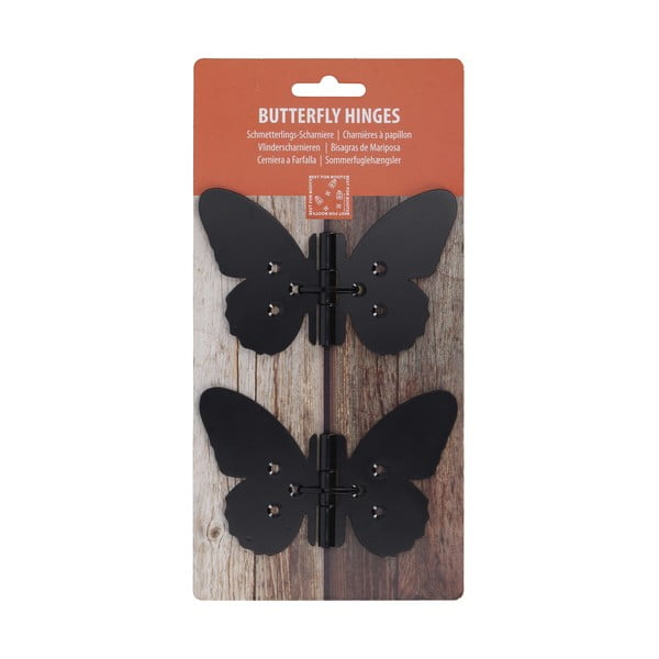 Cerniere per porte in metallo 4 pezzi Butterfly - Esschert Design-image-1