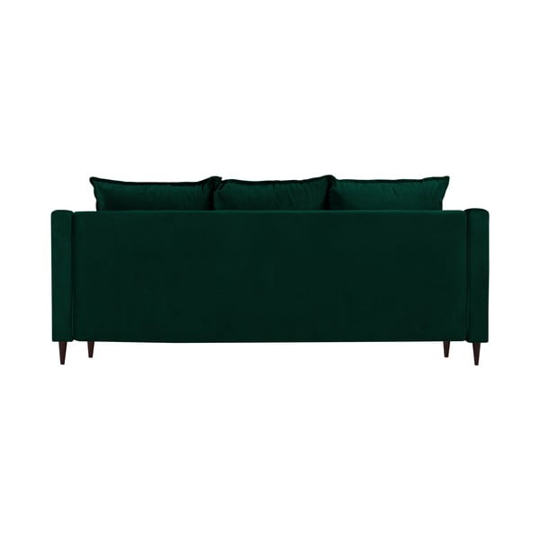 Divano letto in velluto verde scuro con contenitore, 215 cm Freesia - Mazzini Sofas-image-3
