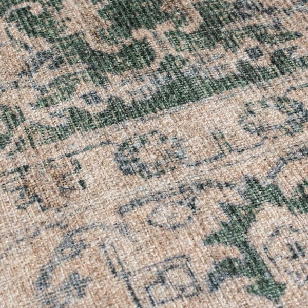 Tappeto verde lavabile 115x170 cm Beau Floral – Flair Rugs-image-3