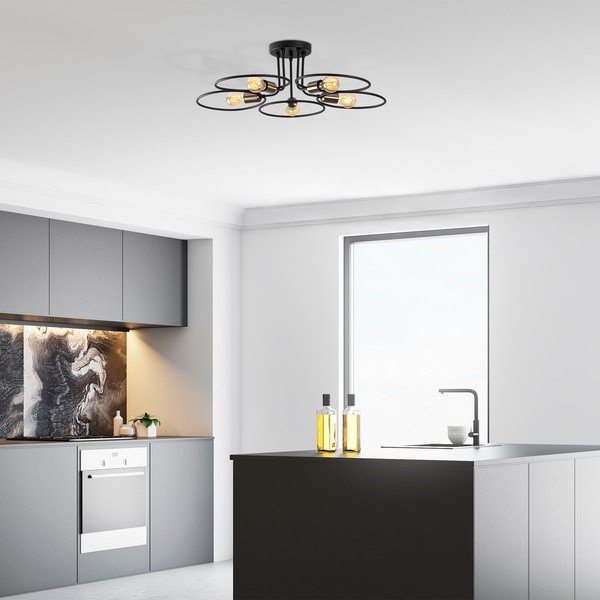 Plafoniera nera Circle – Opviq lights-image-1