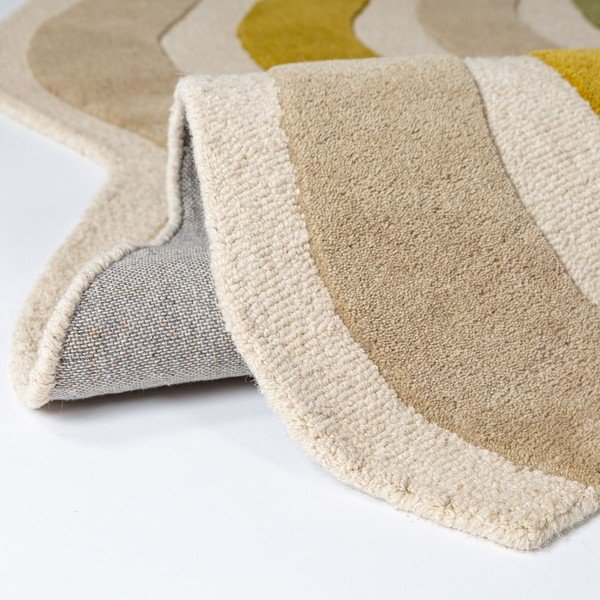 Passatoia verde/di colore naturale in lana tessuta a mano 80x300 cm Cascade Wool – Flair Rugs-image-3