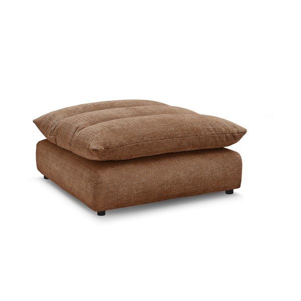 Poggiapiedi arancione con rivestimento in ciniglia Neil – Bobochic Paris