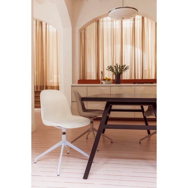 Sedia da ufficio bianca in imbottito Albert Kuip – Zuiver-image-2