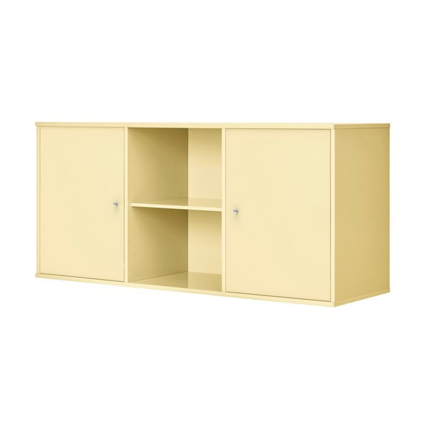 Cassettiera bassa giallo chiaro a sospensione 133x61 cm Mistral - Hammel Furniture-image-1