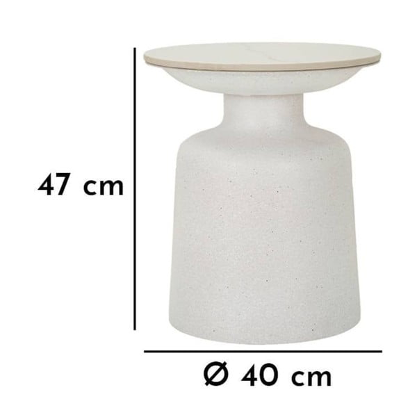 Tavolino rotondo con piano in ceramica ø 40 cm Fush - Mauro Ferretti-image-3