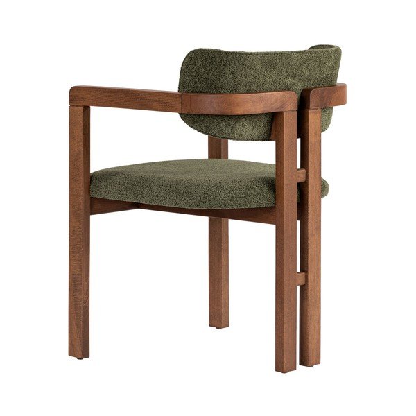 Sedia da pranzo verde scuro con braccioli Toscana – Kalune Design-image-2