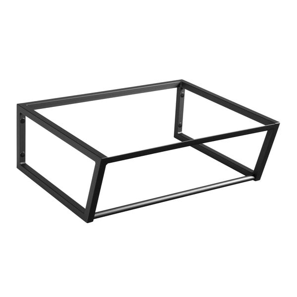 Scaffale da sotto lavabo nero in acciaio da appendere 60x20 cm Ska – Sapho