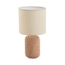 Lampada da tavolo color crema e mattone con paralume in tessuto (altezza 39 cm) - Casa Selección