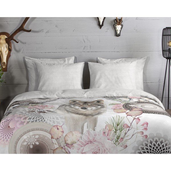 Biancheria da letto singola in flanella grigio chiaro 140x200 cm - HIP-image-2