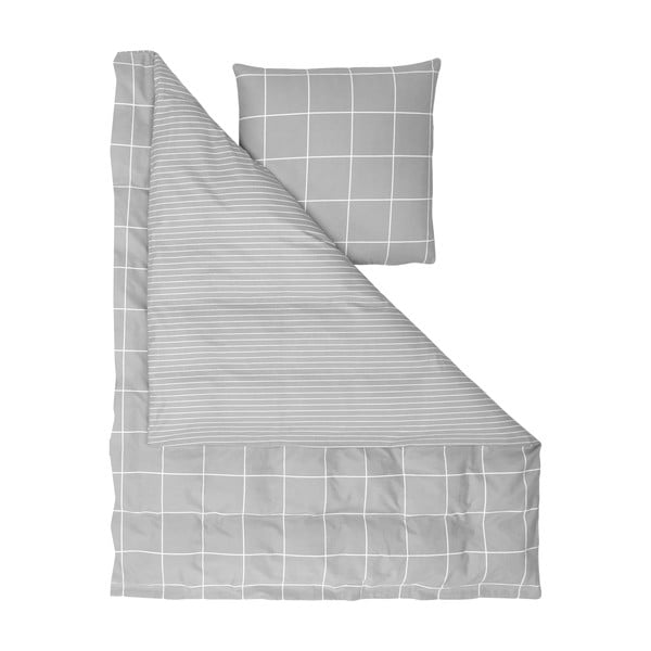 Biancheria da letto in flanella grigia per letto singolo , 135 x 200 cm Noelle - Westwing Collection
