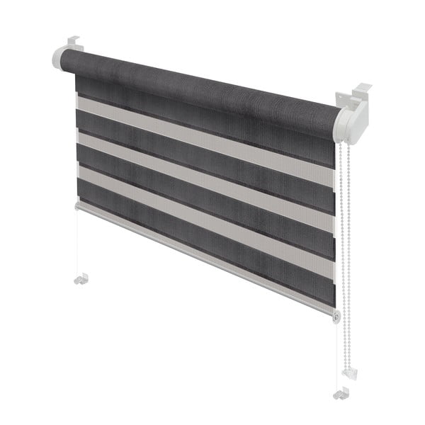 Tenda a pacchetto giorno/notte grigio scuro 42,5x150 cm Zebra – Gardinia-image-1